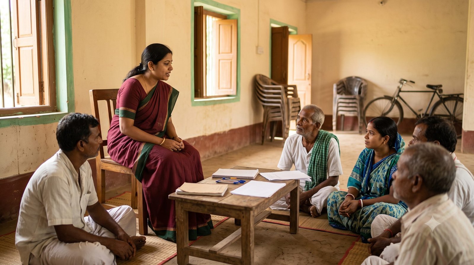 Village assembly gathered for legal literacy session